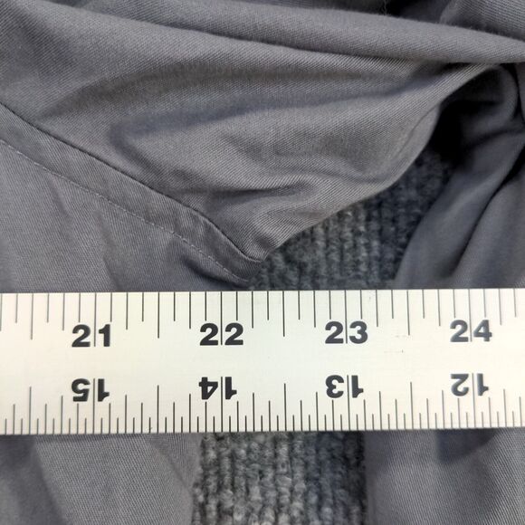 Port Authority Women's Button Front Shirt XL Gray Wood-Mizer Long Sleeve - Picture 13 of 13